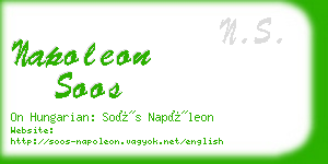 napoleon soos business card